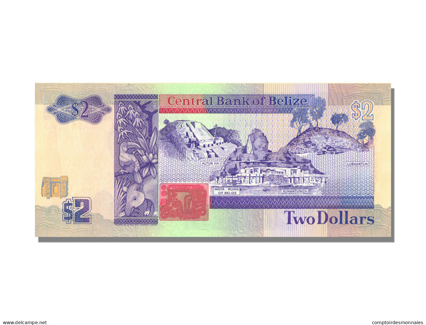 Billet, Belize, 2 Dollars, 1990, 1990-05-01, KM:52a, NEUF - Belize