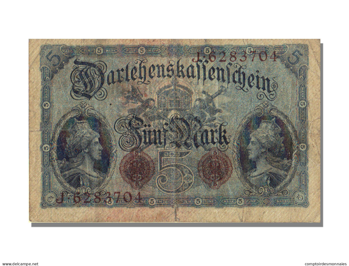Billet, Allemagne, 5 Mark, 1914, 1914-08-05, KM:47b, TB+ - 5 Mark