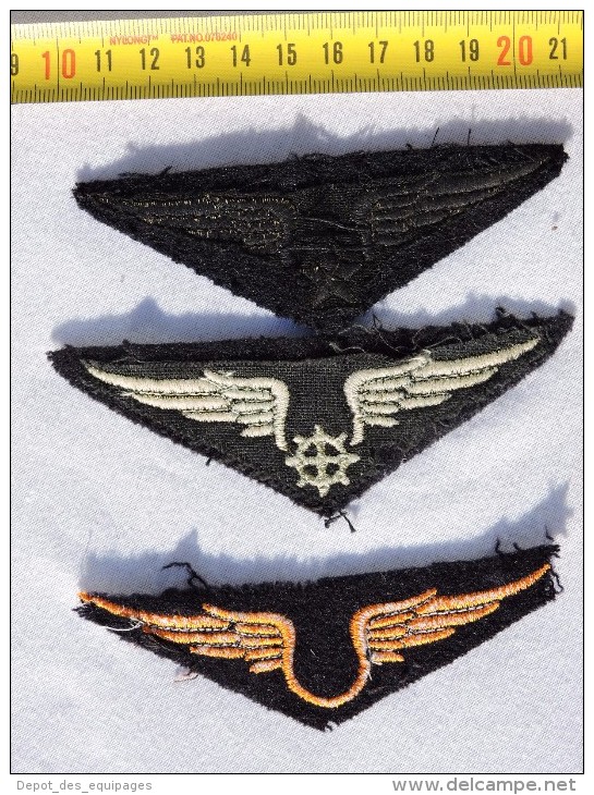 LOT 3 INSIGNES DE POITRINE UNIFORME ARMEE AIR FRANCE - Uniformen
