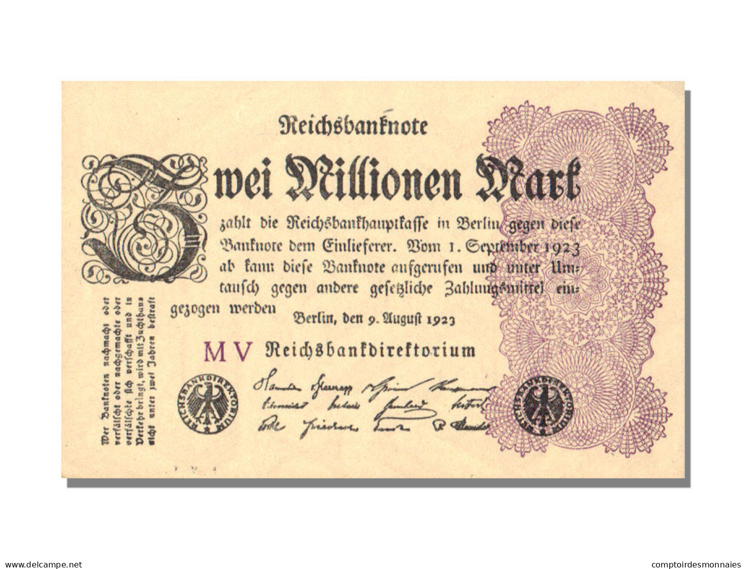 Billet, Allemagne, 2 Millionen Mark, 1923, KM:103, NEUF - Autres & Non Classés