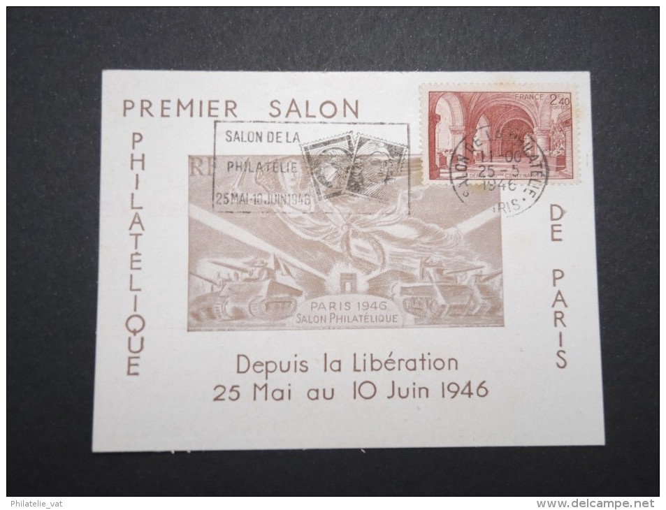 FRANCE - Oblité. Du Salon 1 Er Salon Philatélique Depuis La Libération En 1946 Sur Cp De L Expo - A Voir - Lot P13052 - 1921-1960: Modern Period