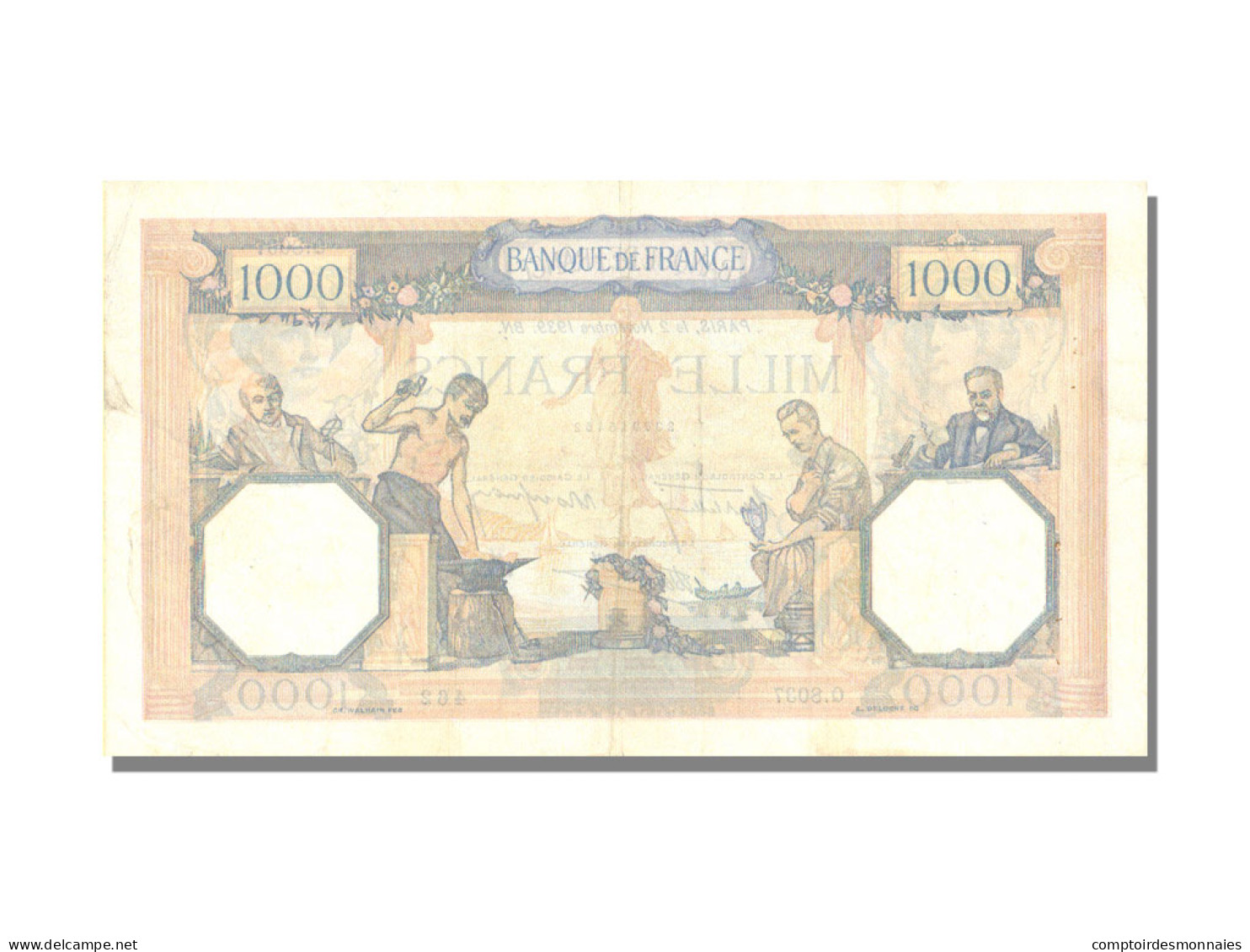 Billet, France, 500 Francs, 1 000 F 1927-1940 ''Cérès Et Mercure'', 1939 - 1 000 F 1927-1940 ''Cérès Et Mercure''