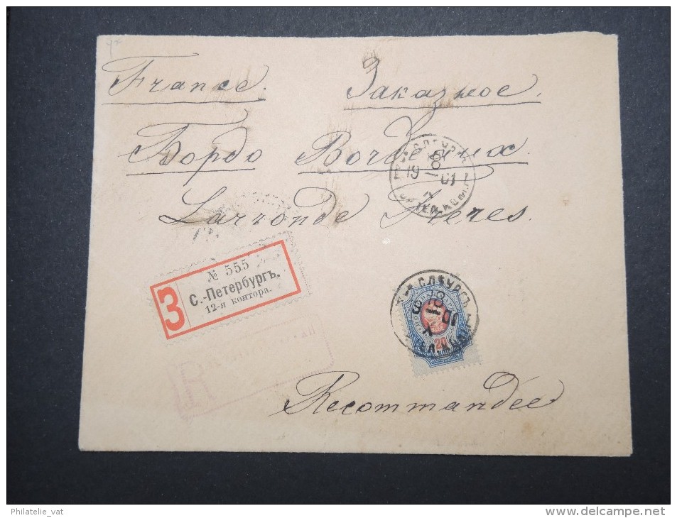 RUSSIE - Enveloppe En Recommandée Pour La France En 1901 - A Voir - Lot P13068 - Briefe U. Dokumente