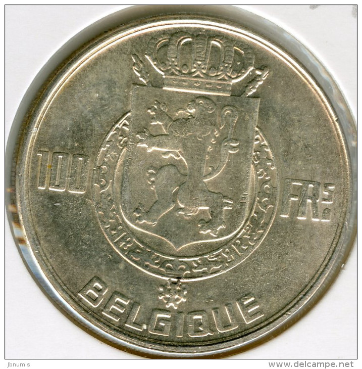 Belgique Belgium 100 Francs 1950 Français Argent KM 138.1 - 100 Francs