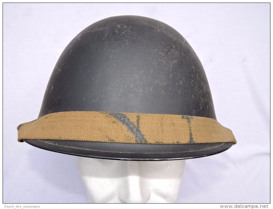 CASQUE ANGLAIS TYPE " TORTUE" Daté 1953 Idem W.W.2 D- DAY Parfait état - 1939-45