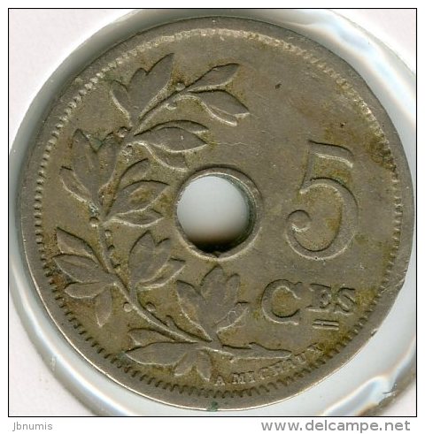 Belgique Belgium 5 Centimes 1905 Français Avec Point KM 54 - 5 Centimes