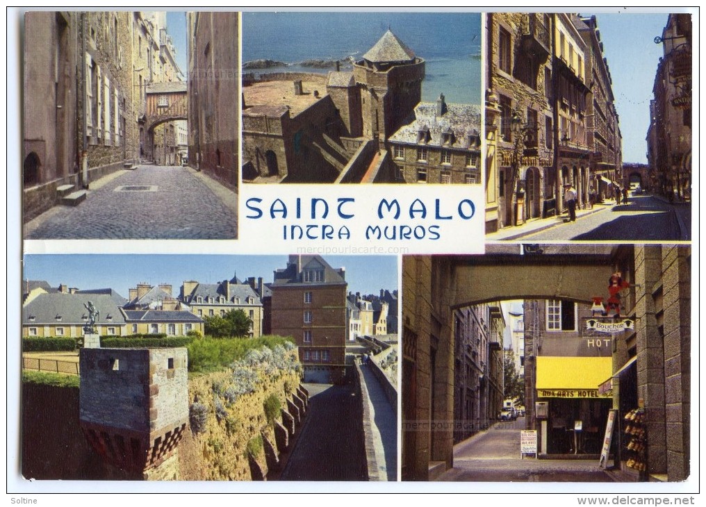 SAINT-MALO Intra-Muros - Multivues - écrite Non Timbrée - 2 Scans - Saint Malo