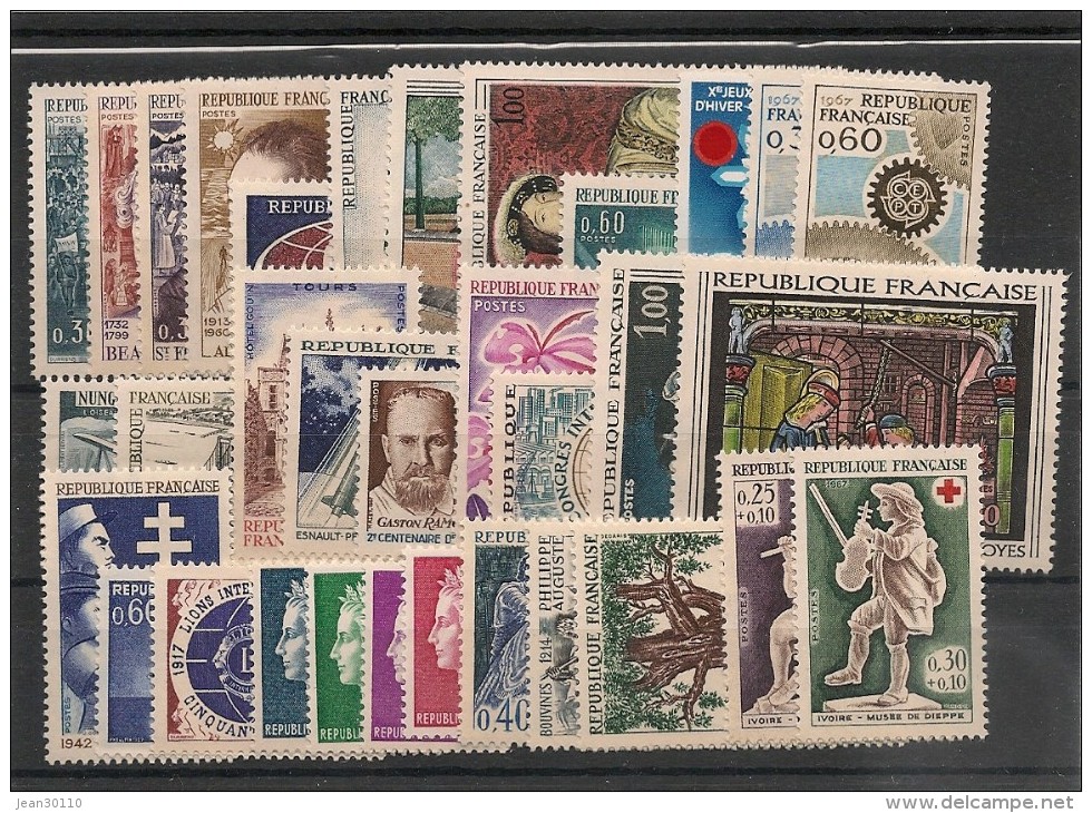 FRANCE  1967 N° Y&T : 1511/41** Côte : 18,00 € - 1960-1969