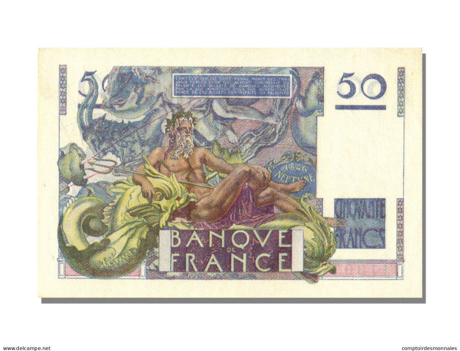 Billet, France, 50 Francs, 50 F 1946-1951 ''Le Verrier'', 1946, 1946-03-28 - 50 F 1946-1951 ''Le Verrier''