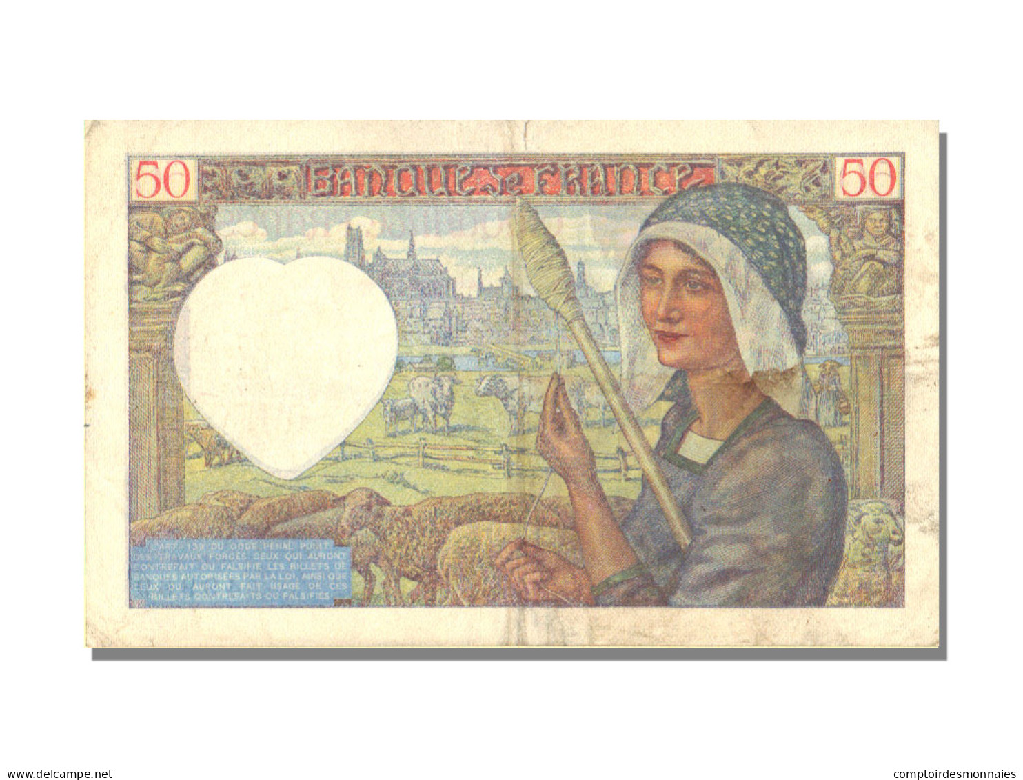 Billet, France, 50 Francs, 50 F 1940-1942 ''Jacques Coeur'', 1940, 1940-12-05 - 50 F 1940-1942 ''Jacques Coeur''