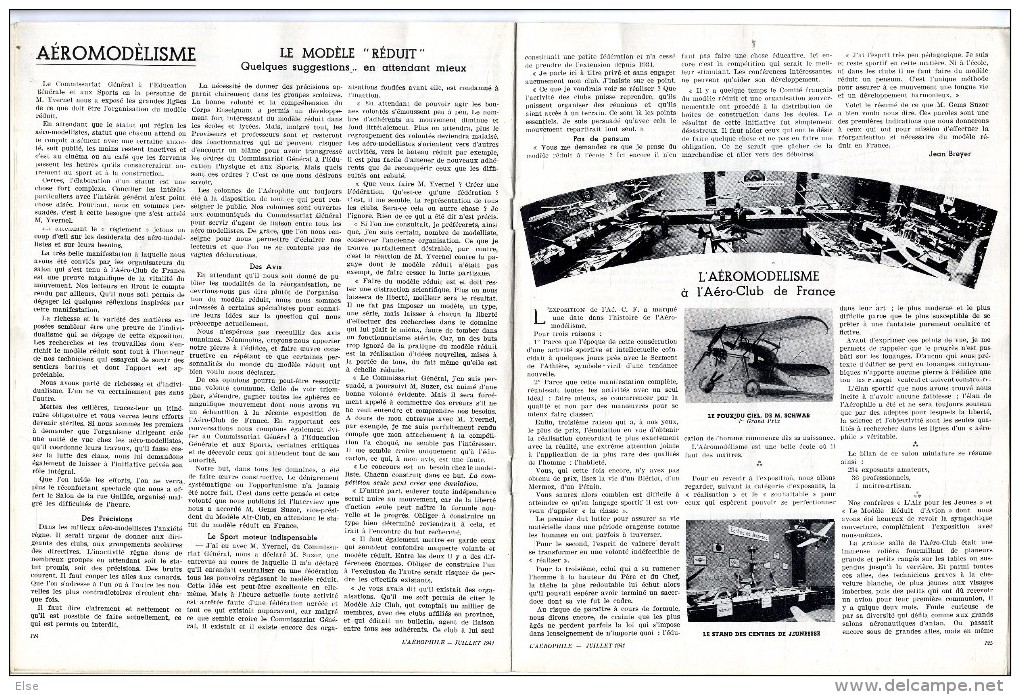 AVIATION  L AEROPHILE 1941  N° 7    PAGES 111  à 133  +  10 PAGES PUBLICITAIRE   TRES BON ETAT DE CONSERVATION - AeroAirplanes