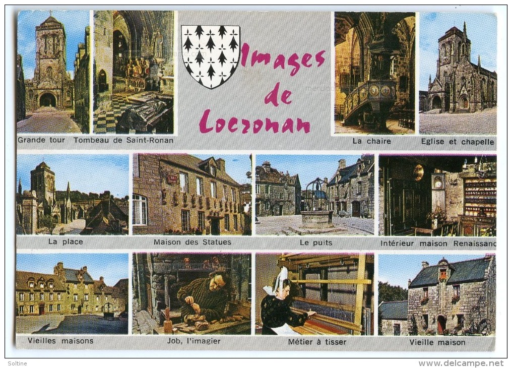 Images De LOCRONAN - Multivues - écrite Et Timbrée - 2 Scans - Locronan