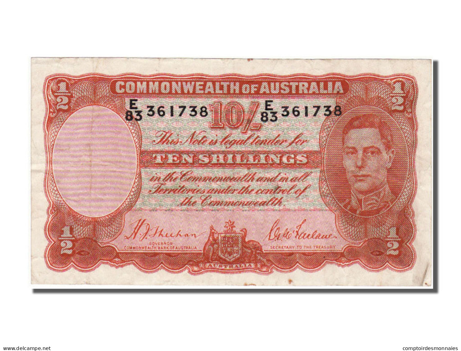 Billet, Australie, 10 Shillings, TB+ - Andere & Zonder Classificatie