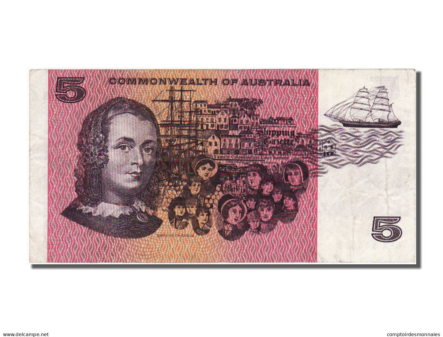 Billet, Australie, 5 Dollars, 1969, TTB - Otros & Sin Clasificación