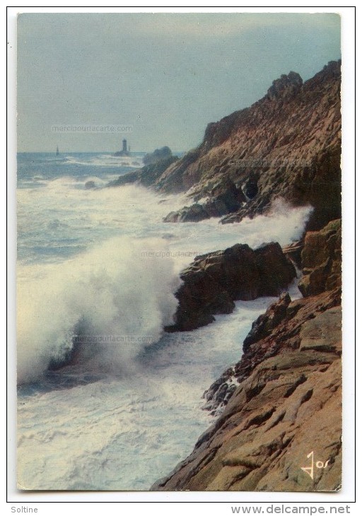 Grosse Mer à La Pointe Du Raz - écrite Timbrée - 2 Scans - Autres & Non Classés