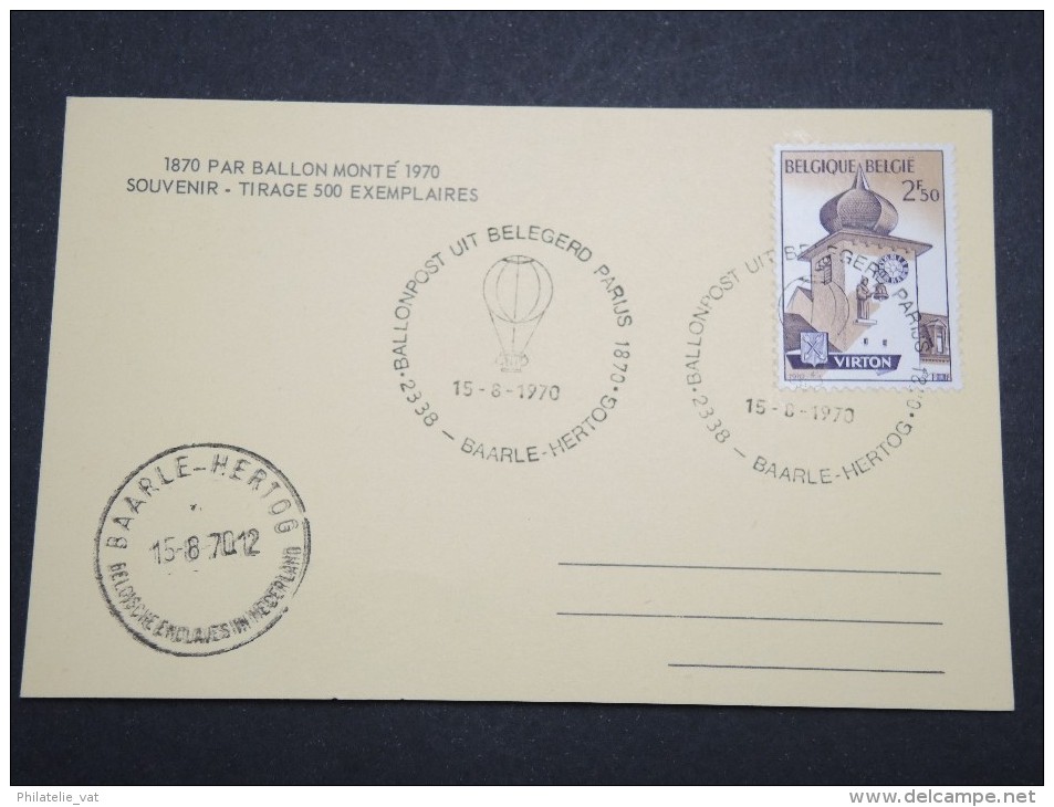 BELGIQUE - Oblitération " Par Ballon Monté " Sur Cp En 1970 De Baarle - Hertog - A Voir - Lot P13101 - Covers & Documents