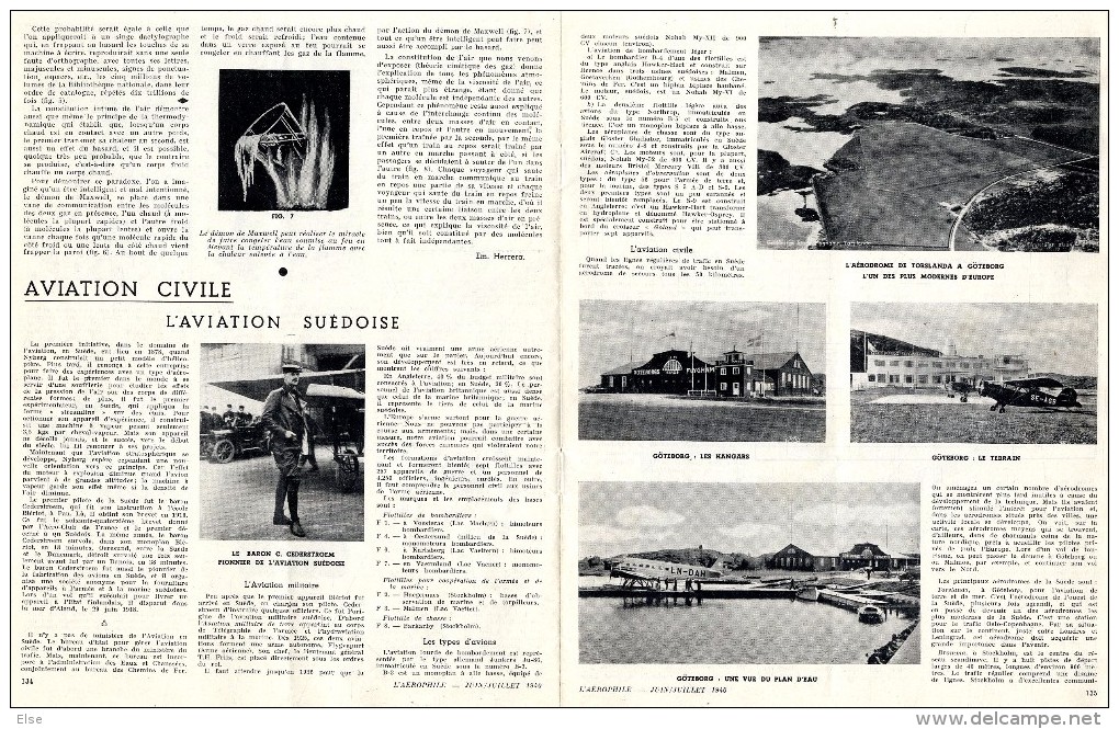 AVIATION  L AEROPHILE 1940  N° 6 & 7    PAGES 131  à  143      BON ETAT DE CONSERVATION - Avión