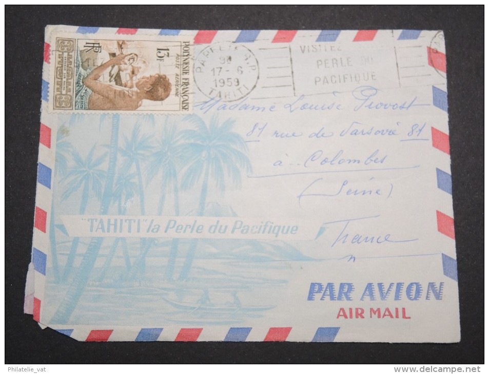 POLYNESIE - Enveloppe Pour La France En 1959 - A Voir - Lot P13103 - Covers & Documents