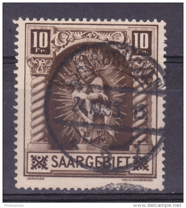 SAARGEBIET,1934,n° Yvert 102, Mi 103,onlitéré. (1525/77B) - Gebraucht