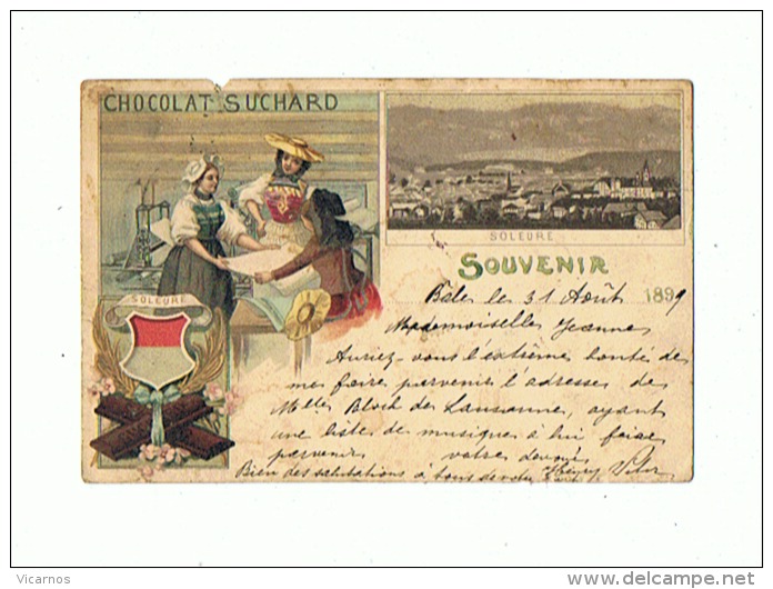 CPA SUISSE Souvenir SOLEURE  Avec Publicité Chocolat Suchard - Soleure