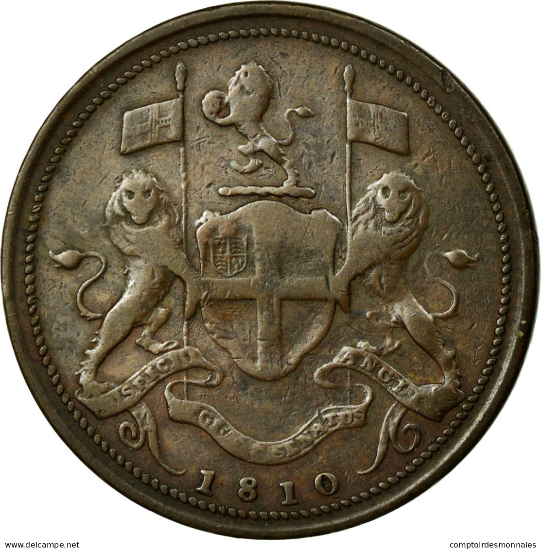 Monnaie, MALAY PENINSULA, PENANG, Cent, Pice, 1810, British Royal Mint, TTB - Malaysie