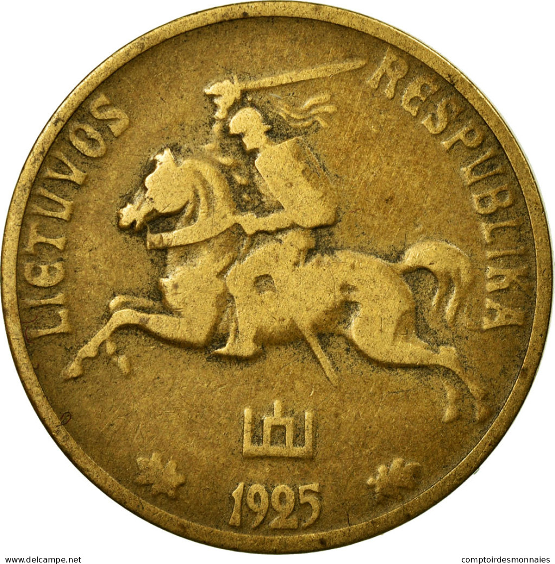 Monnaie, Lithuania, 10 Centu, 1925, King's Norton, TTB, Aluminum-Bronze, KM:73 - Litauen