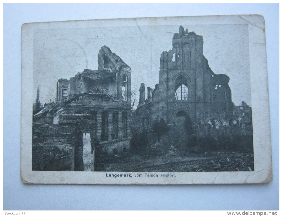 LANGEMARK     ,Carte  Postale  Allemagne , 1914/18  , 2 Scans - Langemark-Poelkapelle