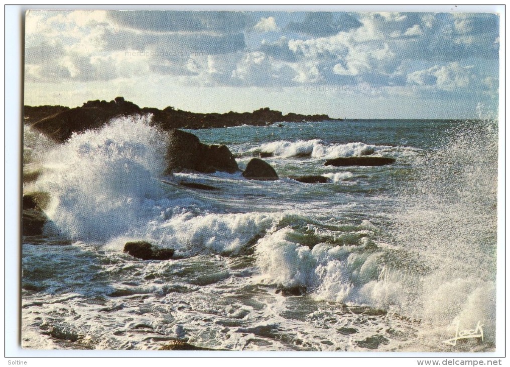 Bretagne - Tempête Par Grande Marée - écrite Non Timbrée - 2 Scans - Bretagne