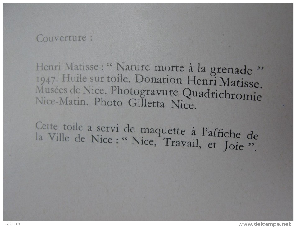 COTE D'AZUR-PEINTURE ET SCULPTURE- Edts MOLIERE NICE-PHOTOS GILETTA-EXEMPLAIRE NUMEROTE-1961 - Schilderijen &  Beeldhouwkunst