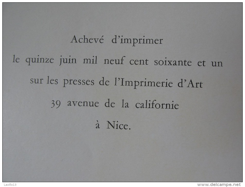 COTE D'AZUR-PEINTURE ET SCULPTURE- Edts MOLIERE NICE-PHOTOS GILETTA-EXEMPLAIRE NUMEROTE-1961