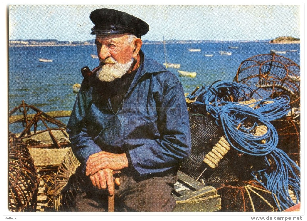 Bretagne - Vieux Pêcheur - écrite Non Timbrée - 2 Scans - Bretagne