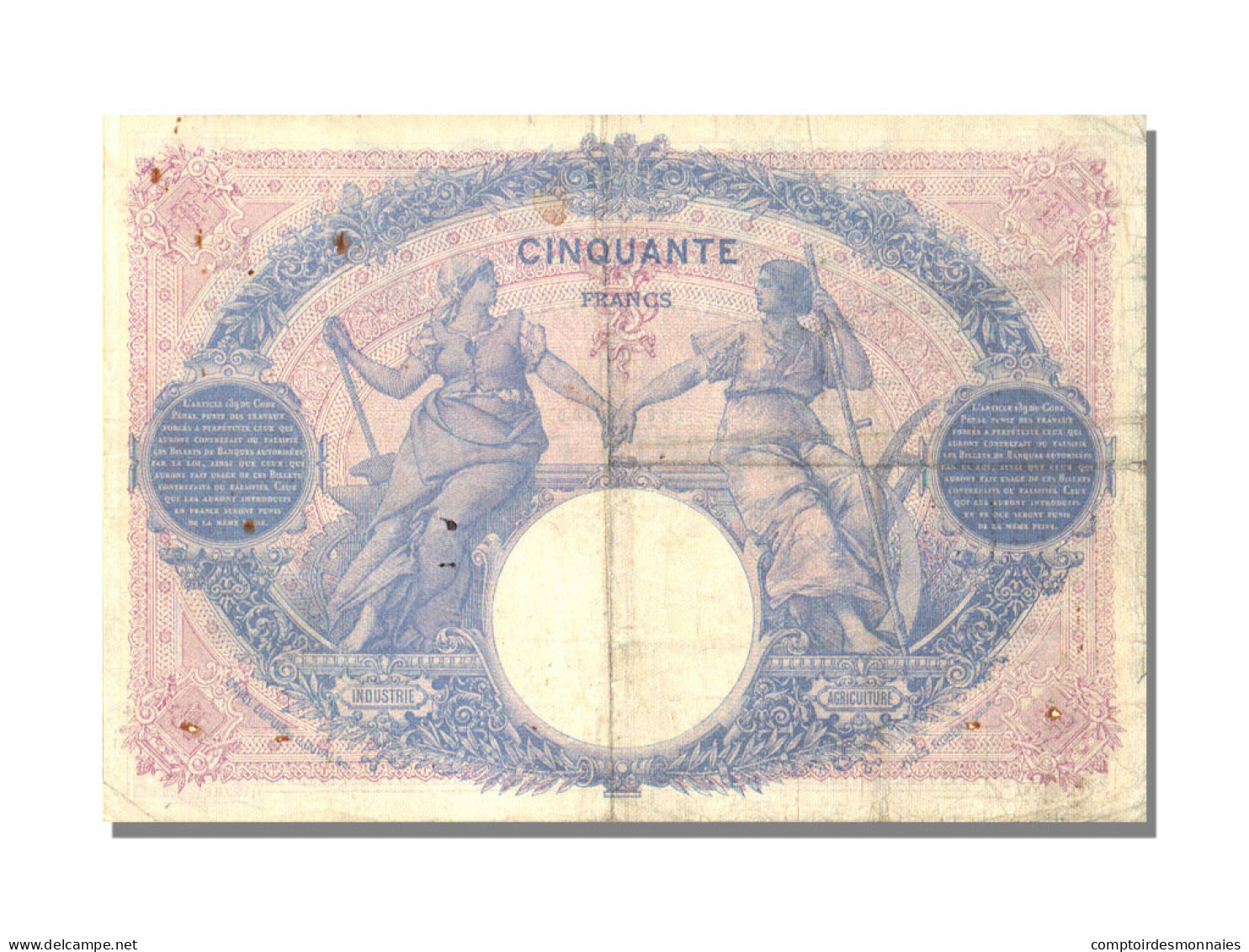 Billet, France, 50 Francs, 50 F 1889-1927 ''Bleu Et Rose'', 1914, 1914-04-20 - 50 F 1889-1927 ''Bleu Et Rose''