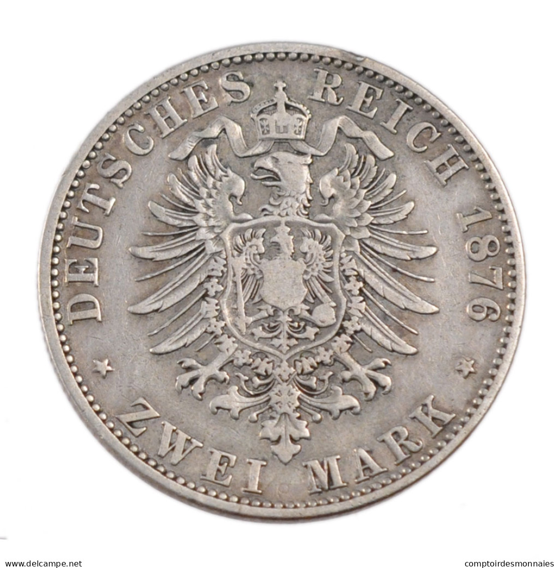 Monnaie, Etats Allemands, PRUSSIA, Wilhelm I, 2 Mark, 1876, Frankfurt, TB+ - Altri & Non Classificati