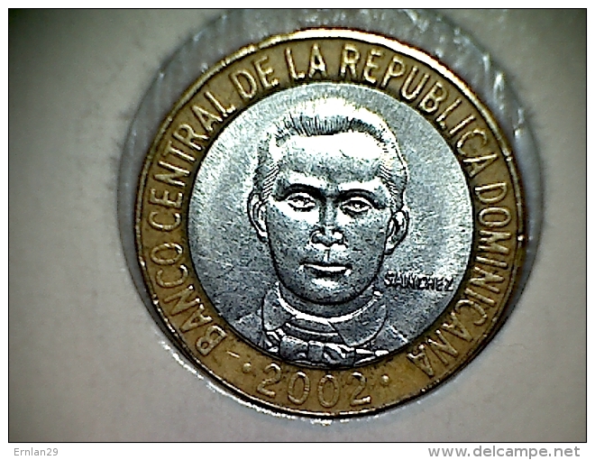 République Domenicaine 5 Pesos 2002 - Dominicaine