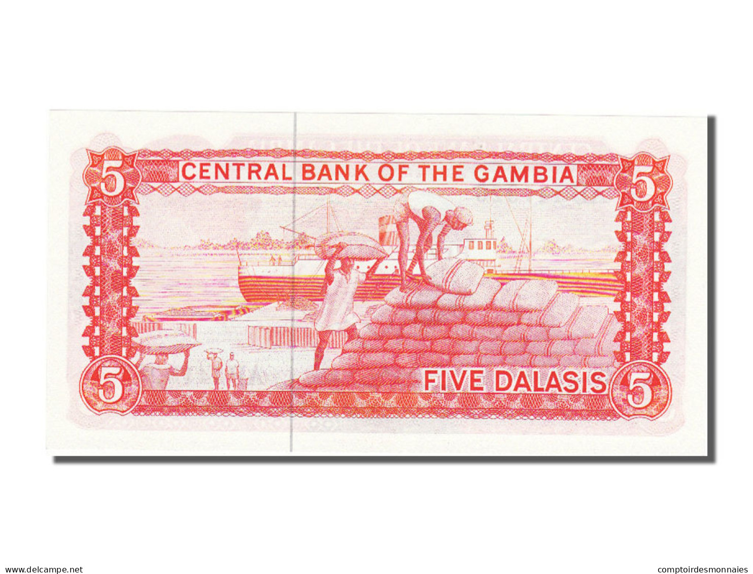 Billet, Gambia, 5 Dalasis, NEUF - Gambie