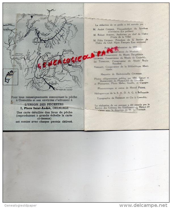 38 - GRENOBLE - DEPLIANT TOURISTIQUE ANNEES 40-50-GRENOBLE ET SES ENVIRONS- SYNDICAT INITIATIVE -PDT LOUIS PORTE-PERRET - Dépliants Touristiques