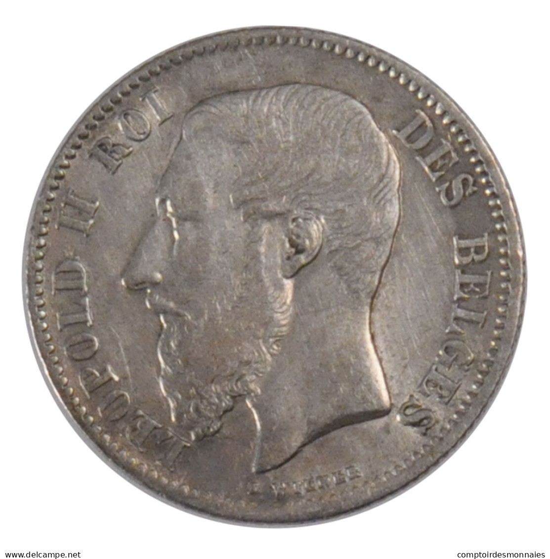 Monnaie, Belgique, Leopold II, 50 Centimes, 1898, TTB, Argent, KM:26 - 50 Cent