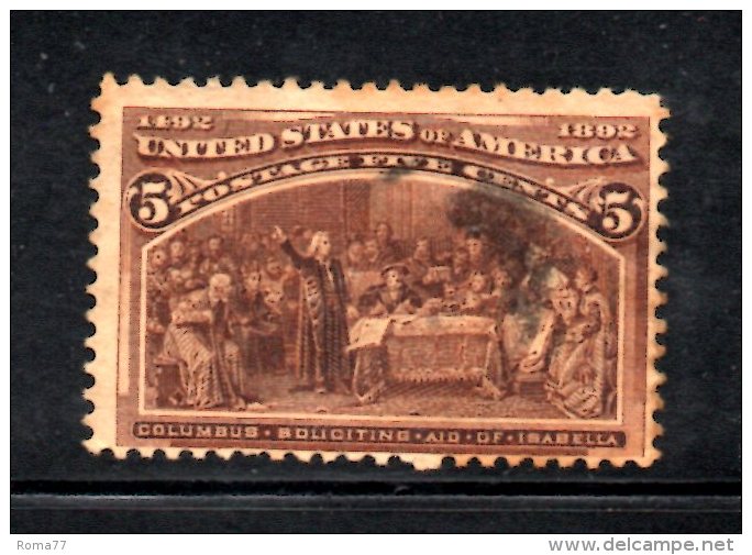 Y1160 - STATI UNITI USA 1893 ,  5 Cent Yvert N. 85  Usato Colombo - Usati