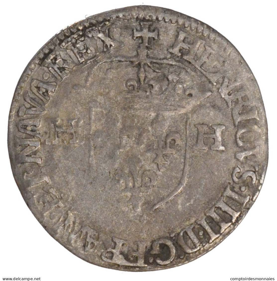 Monnaie, France, Douzain, 1593, TB+, Argent, Sombart:4420 - 1589-1610 Henri IV Le Vert-Galant