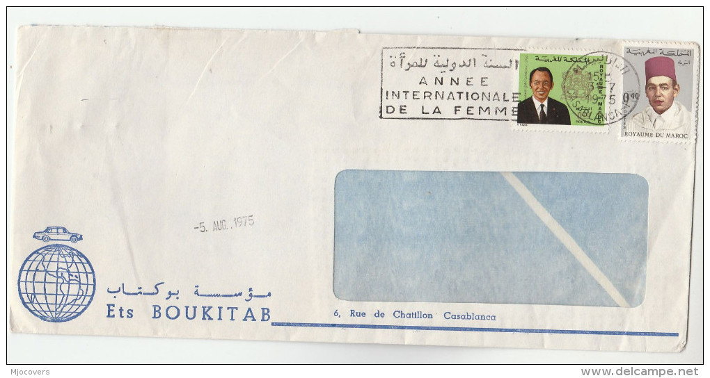 1975 MOROCCO Stamps COVER SLOGAN Pmk  INTERNATIONAL WOMEN YEAR Un United Nations - Morocco (1956-...)