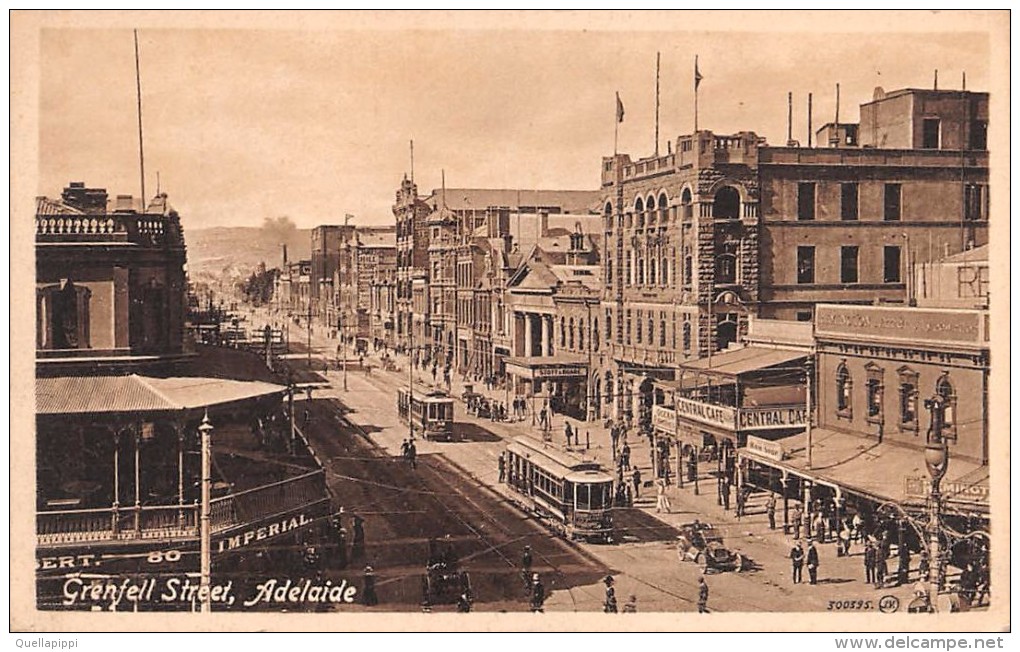 02956 "GRENFELL STREET - ADELAIDE" ANIMATA, TRAMWAY CART.  NON SPED. - Adelaide