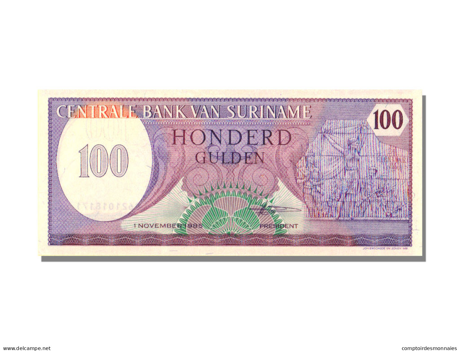 Billet, Suriname, 100 Gulden, 1985, NEUF - Suriname