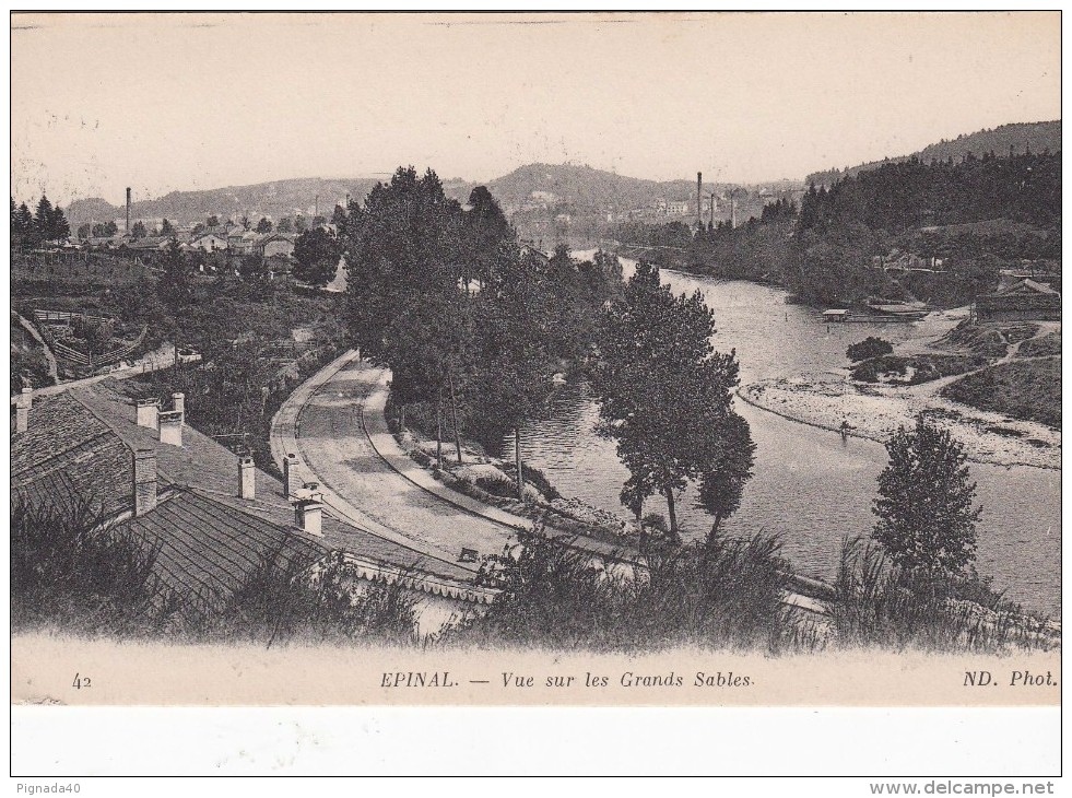 Cp , 88 , ÉPINAL , Vue Sur Les Grands Sables - Epinal