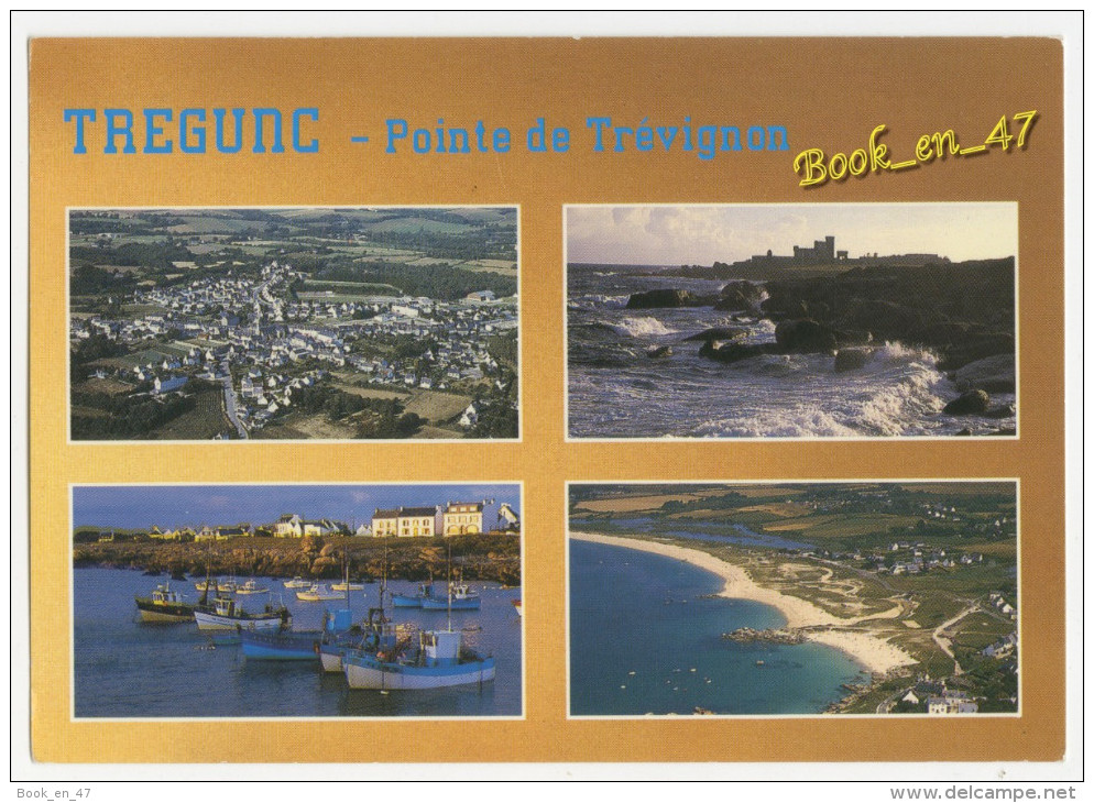 {57939} 29 Finistère Tregunc Pointe De Trévignon , Multivues ; Bourg De Trégunc , Plage Vers Concarneau - Trégunc