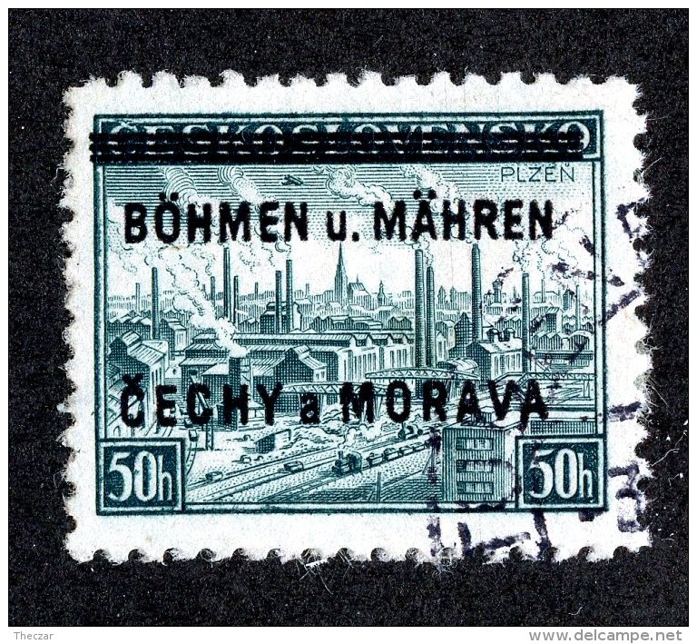 4199 Y - Bohemia & Moravia  Michel # 7 (o)  ( Cat. €6. ) - Ungebraucht