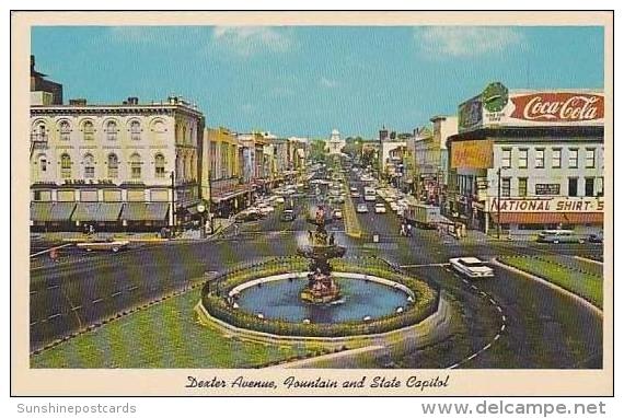 Alabama Montgomery Dexter Avenue Looking East Curteich - Montgomery