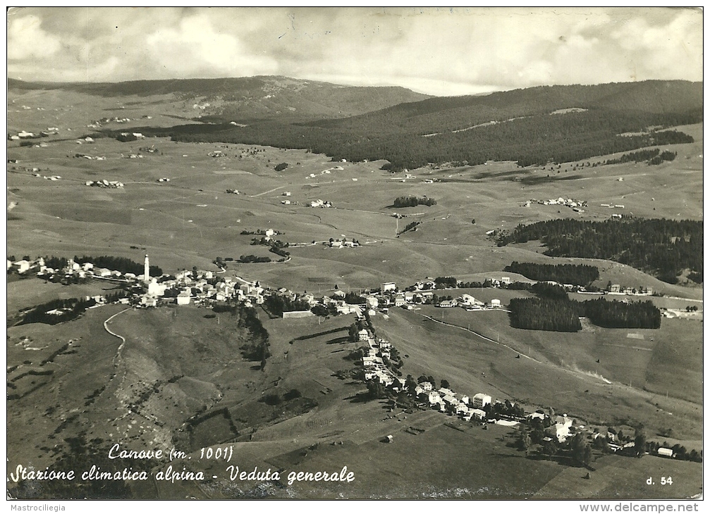 CANOVE  VICENZA  Veduta Generale  Timbro Albergo Bivio Italiano - Vicenza