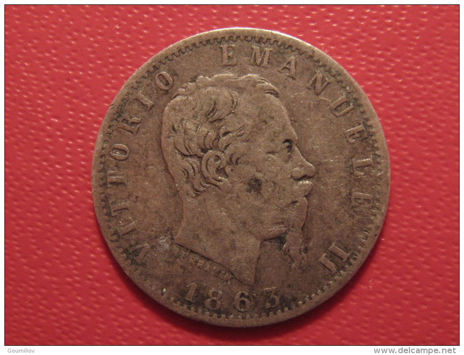 Italy - 20 Centesimi 1863 T BN Emanuele II Silver 8112 - 1861-1878 : Victor Emmanuel II