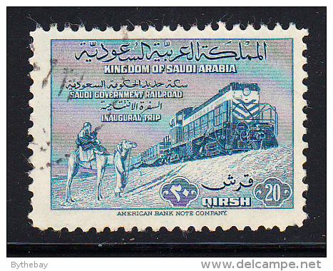 Saudi Arabia Used Scott #191 20q Bedouins, Train - Blue - Arabie Saoudite