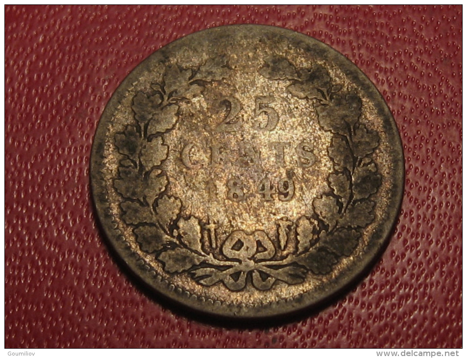 Netherlands - 25 Cents 1849 Willem II 8137 - 1840-1849: Willem II